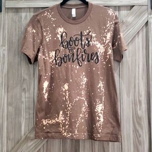 Custom bleach splatter graphic tee